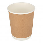 Fiesta Green 8oz Compostable Hot Cups and Lids Bundle (Pack of 50)