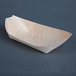 Fiesta Compostable Wooden Sushi Boats Medium 190mm (Pack of 100)