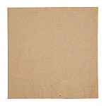 Fiesta Recyclable Recycled Dinner Napkin Kraft 40x40cm 2ply 1/4 Fold (Pack of 2000)