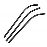 Fiesta Compostable Individually Wrapped Bendy Paper Straws Black (Pack of 250)