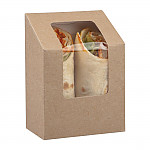 Colpac Compostable Kraft Tuck-Top Tortilla Wrap Packs With PLA Window (Pack of 500)