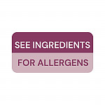 Vogue Removable See Ingredients For Allergens Food Packaging Labels (Pack of 250)