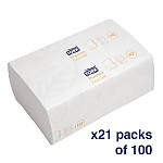 Tork Z Fold Paper Hand Towels White 1-Ply 250 Sheets (Pack of 12)