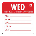 Vogue Removable Day of the Week Label Wednesday (Pack of 500)