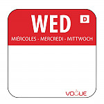 Dissolvable Food Rotation Labels Wednesday (Pack of 1000)