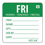 Vogue Dissolvable Day of the Week Labels Friday (Pack of 250)