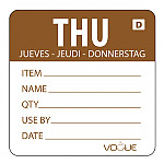 Vogue Dissolvable Day of the Week Labels Thursday (Pack of 250)