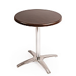Special Offer Bolero Round Dark Brown Table Top and Base Combo