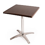 Special Offer Bolero Square Dark Brown Table Top and Base Combo