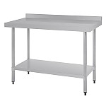 Vogue Stainless Steel Prep Table with Upstand 1200mm