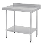 Vogue Stainless Steel Table with Upstand 700(D)mm