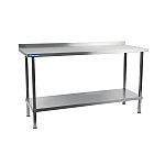 Holmes Stainless Steel Wall Table with Upstand 700(D)mm