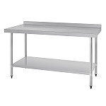 Vogue Stainless Steel Prep Table with Upstand 1500mm