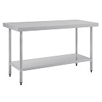 Vogue Stainless Steel Prep Table without Upstand 600(D)mm