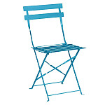 Bolero Square Back Banquet Chairs Blue & Gold (Pack of 4)
