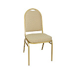 Bolero Steel Banquet Chairs with Neutral Cloth (Pack of 4)