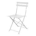 Bolero Steel Pavement StyleFolding Chairs Grey (Pack of 2)