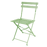 Bolero Pavement Style Steel Folding Chairs Light Green (Pack of 2)