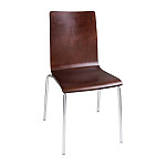 Bolero Square Back Side Chair Dark Chocolate Finish (Pack of 4)