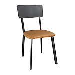 Bolero Metal & PU Side Chair Vintage Camel (Pack 4)