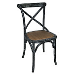 Bolero Blue Bentwood Chairs with Metal Cross Backrest (Pack of 2)
