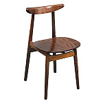 Bolero Bistro Side Chairs with Wooden Seat Pad Red (Pack of 4)