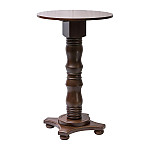 Bolero Bistro Bar Table with Wooden Top Galvanised Steel (Single)