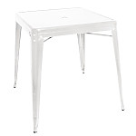 Bolero Bistro Square Steel Table White 668mm (Single)