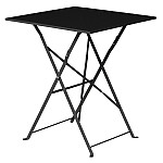 Bolero Black Square Pavement Style Steel Table