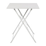 Bolero Square Pavement Style Steel Table Grey 600mm