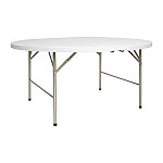 Bolero Round Centre Folding Table White 5ft (Single)