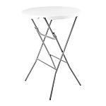 Bolero Round Poseur Folding Table White 800mm (Single)