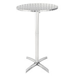 Bolero Round Flip Top Poseur Table Stainless Steel 600mm