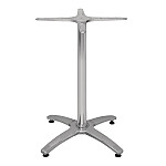 Bolero Brushed Aluminium Four Leg Table Base