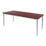 Bolero Acacia Wood and Steel Rectangular Table 1200mm