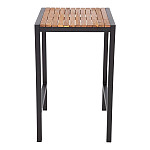 Enviro Square Outdoor Walnut Effect Faux Wood Table 1250mm