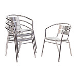 Bolero Aluminium Stacking Chairs (Pack of 4)