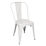 Bolero Bistro Steel Side Chair White (Pack of 4)