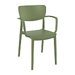 Bolero Steel & Acacia Side Chairs (Pack of 4)