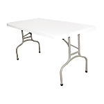 Bolero PE Rectangular Folding Table White 6ft (Single)