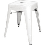 Bolero Cantina High Stools with Wooden Seat Pad White (Pack of 4)
