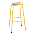 Bolero Cantina High Stools with Wooden Seat Pad Teal (Pack of 4)