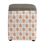 Alfresco Cube Ash Stool Mandarin (Pack of 2)