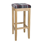 Bolero Austin High Stools Grey Tartan (Single)