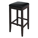 Bolero Faux Leather High Bar Stools Black (Pack of 2)