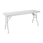 Bolero Round PE Centre Folding Table White 6ft (Single)