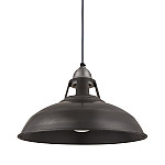 Industville Old Factory Slotted Pendant Pewter 380mm
