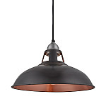 Industville Old Factory Slotted Pendant Pewter and Copper 380mm