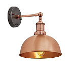 Industville Brooklyn Dome Wall Light Copper 205mm